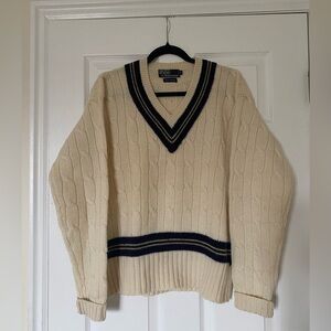 VTG Polo Ralph Lauren wool tennis sweater, size 44